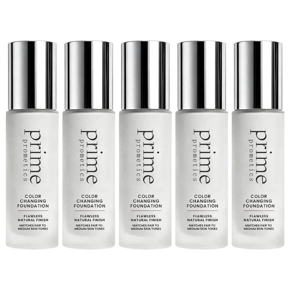 Prime Prometics Color Changing Foundation - Self-Adjusting Shade Technology Over 12h Long-Lasting Coverage Smoothing & Breathabl