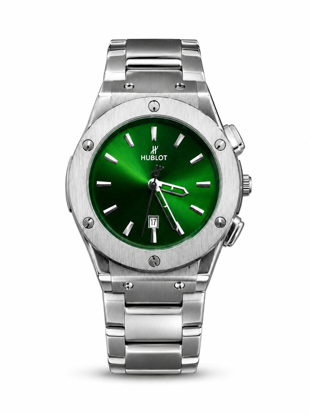 Luxury Green Dial Stainless Steel Men's Watch