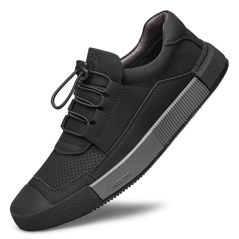 CLOHOO Men's Comfortable Sports Shoes Breathable Casual Shoes Durable Ultrafine Fiber Leather Slip-On Business And Street Style