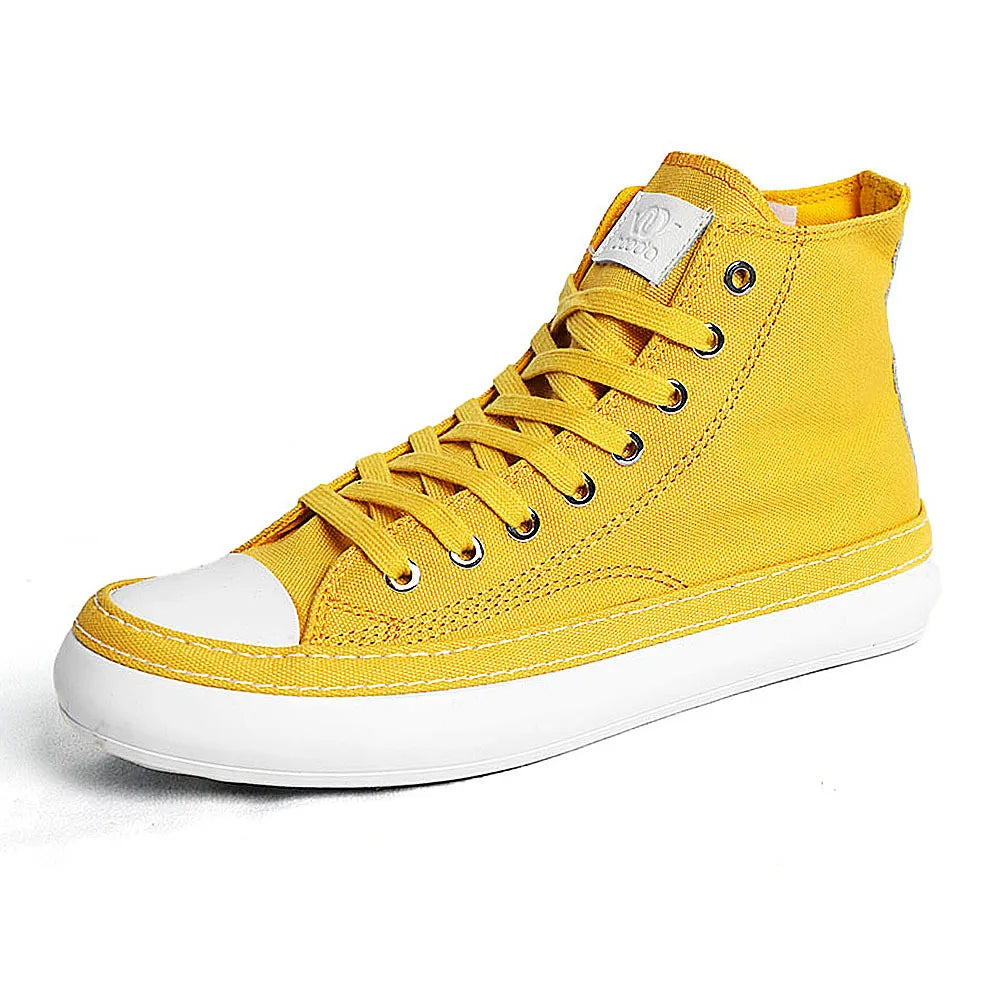 2023 Men's High Top Canvas Shoes Black White Men Casual Sneakers Fashion Lace-up Vulcanize Shoes Cool Street Sports Brand Flats