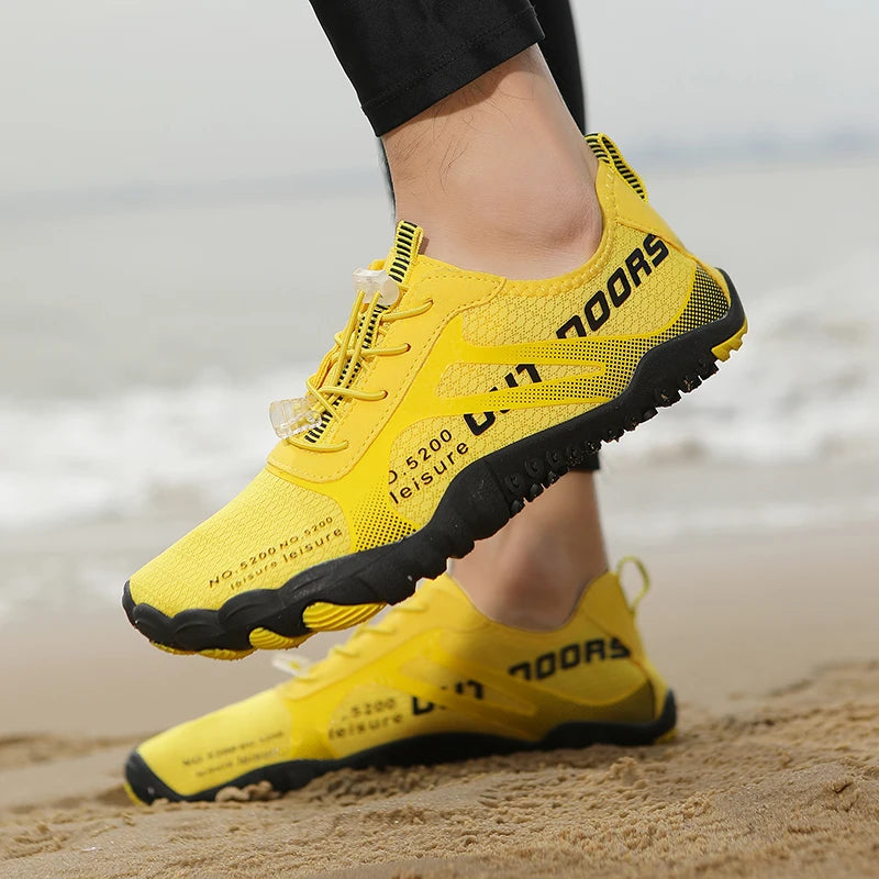 Men's and Women's Barefoot Water Shoes, Lightweight, Breathable, Non-Slip, Soft-Soled, Multi-Functional Fitness, Beach, Swimming, River Trekking Shoes