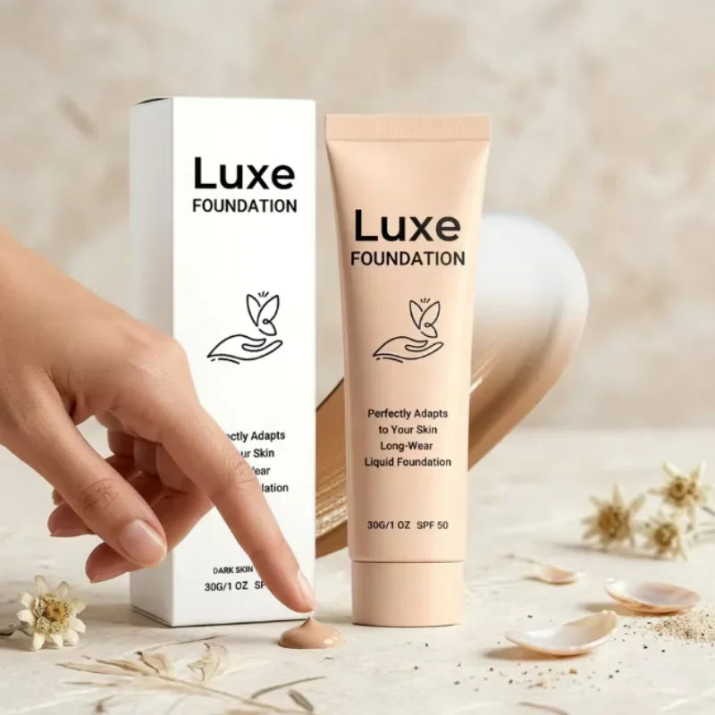 Foundation Long Wear Liquid Foundation Flawless Finish High Coverage Even Skin Tone Breathable Lightweight Natural Look