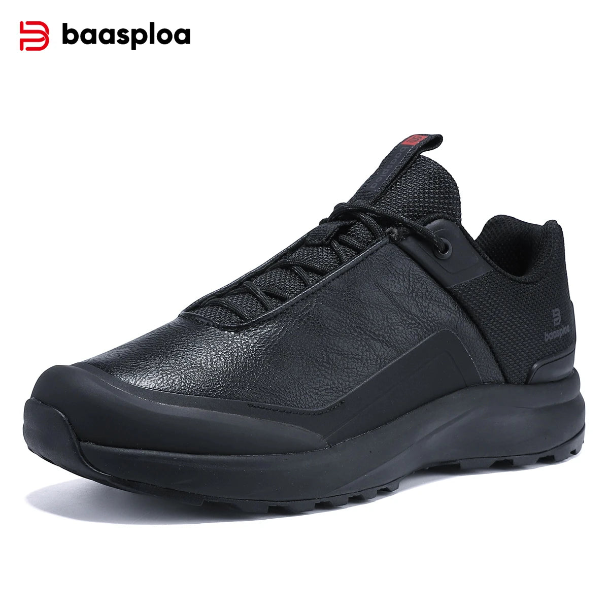 Baasploa Hiking Shoes Men Outdoor Waterproof Camping Resistant Non Slip Sneakers Male Casual Lightweight Lace-Up Walking Shoes