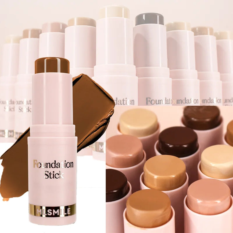 Facial Stick Foundation Full Coverage Dark Skin Foundation Makeup Lasting Oil-control Concealer Base Cream Matte Natural Primer