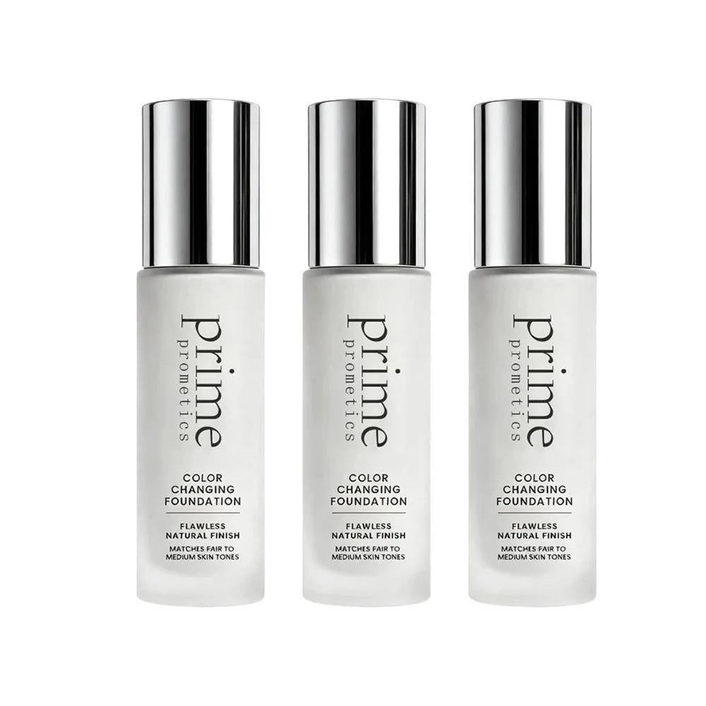 Prime Prometics Color Changing Foundation - Self-Adjusting Shade Technology Over 12h Long-Lasting Coverage Smoothing & Breathabl
