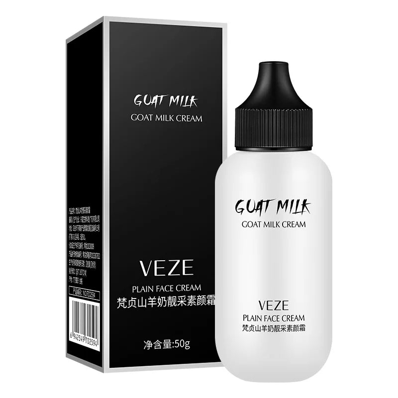 Matte Face Liquid Foundation Goat Milk Cream Natural Whitening Full Coverage Waterproof Brightening Cover Dark Circle Concealer
