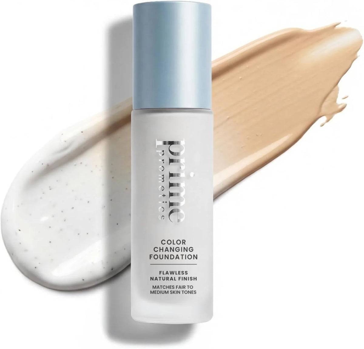 Prime Prometics Color Changing Foundation - Self-Adjusting Shade Technology Over 12h Long-Lasting Coverage Smoothing & Breathabl