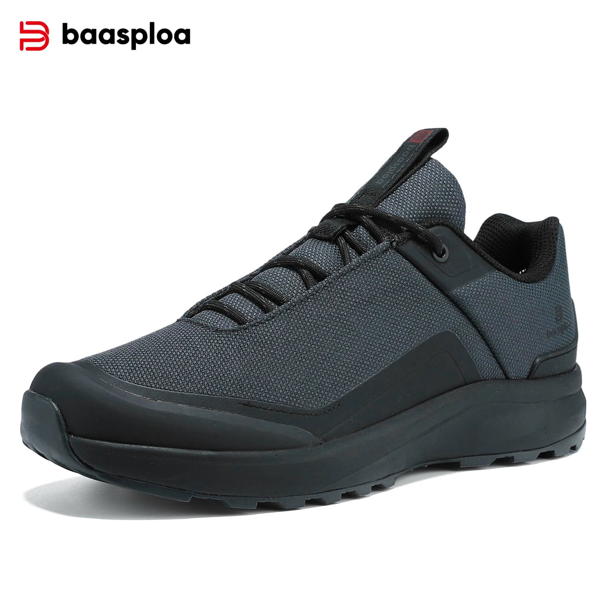 Baasploa Hiking Shoes Men Outdoor Waterproof Camping Resistant Non Slip Sneakers Male Casual Lightweight Lace-Up Walking Shoes