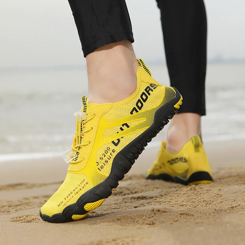 Men's and Women's Barefoot Water Shoes, Lightweight, Breathable, Non-Slip, Soft-Soled, Multi-Functional Fitness, Beach, Swimming, River Trekking Shoes