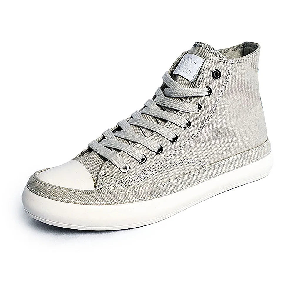 2023 Men's High Top Canvas Shoes Black White Men Casual Sneakers Fashion Lace-up Vulcanize Shoes Cool Street Sports Brand Flats