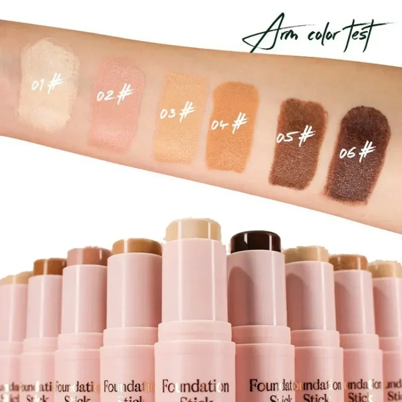 Facial Stick Foundation Full Coverage Dark Skin Foundation Makeup Lasting Oil-control Concealer Base Cream Matte Natural Primer