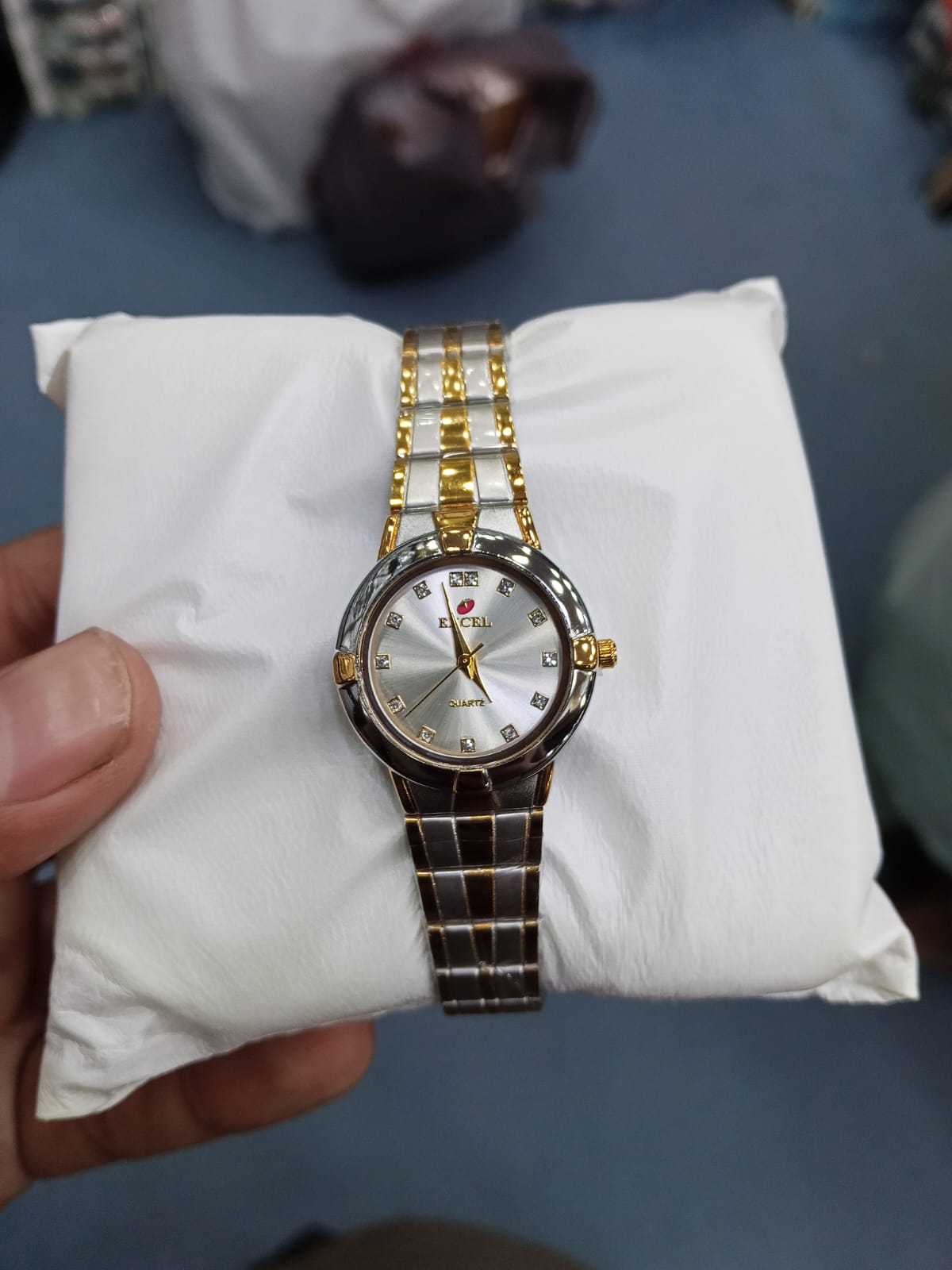 EXCELL Two Tone Women's Quartz Watch – Silver Dial | Elegant Stainless Steel Wrist Watch